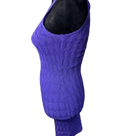 Torn by Ronny Kobo Purple Halter Bodycon Mini Dress - Picture 5 of 8